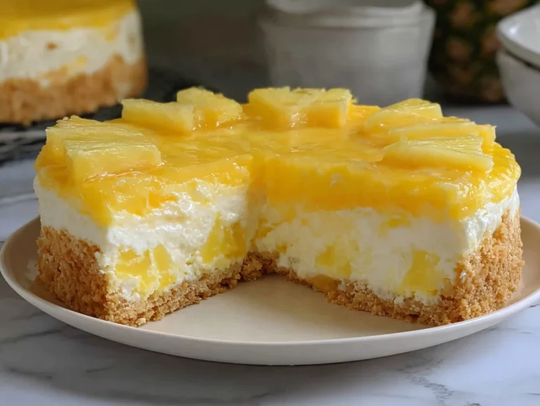 Pineapple Heaven Cheesecake serving photo