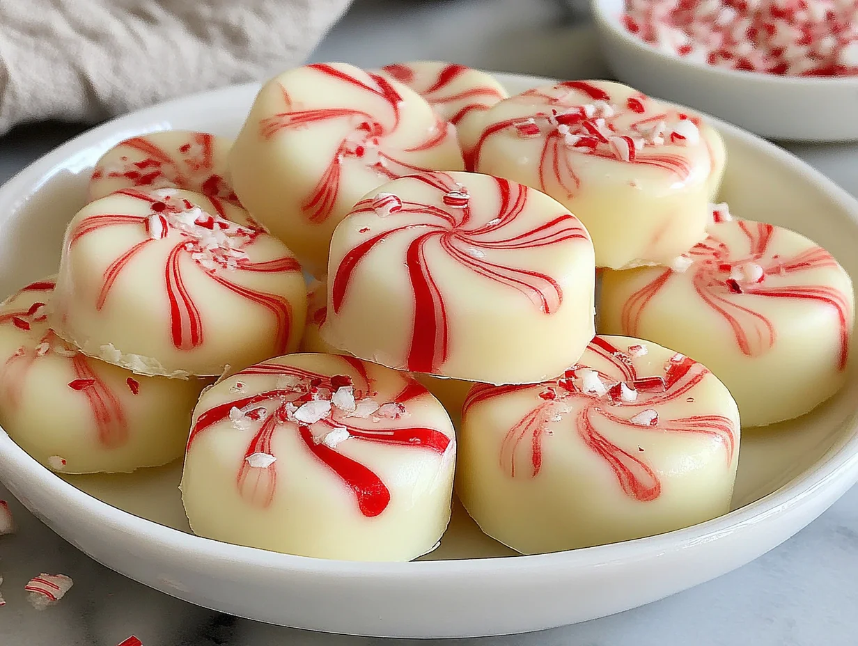 Soft Christmas Peppermints served and ready to enjoy