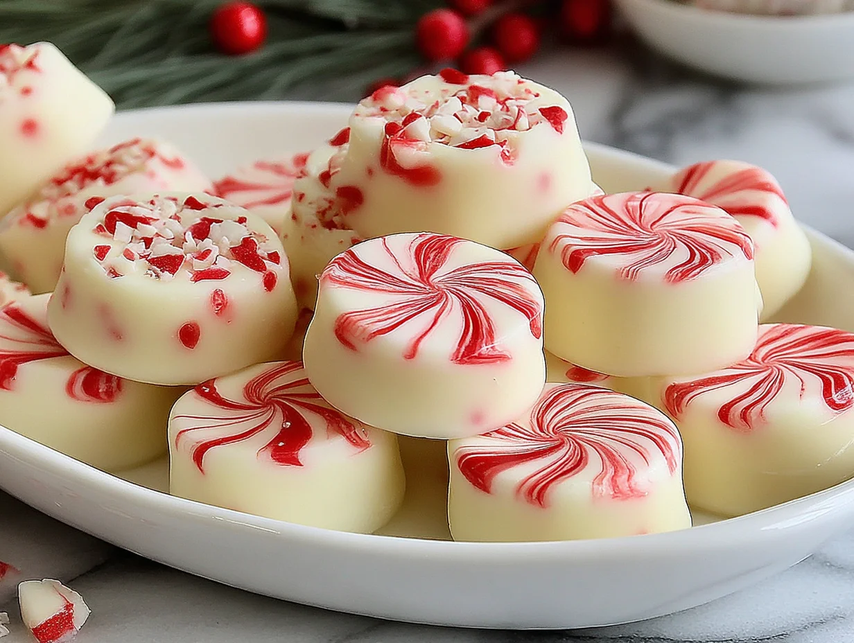 Soft Christmas Peppermints fresh and ready to serve