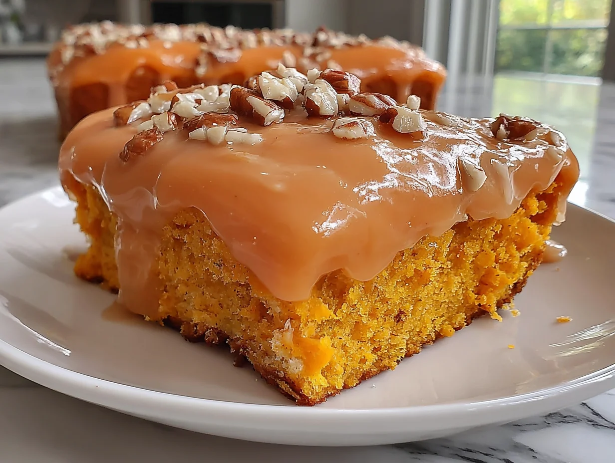 Sweet Potato Honeybun Cake with Pecans Recipe 10 Sweet Potato Honeybun Cake served and ready to enjoy