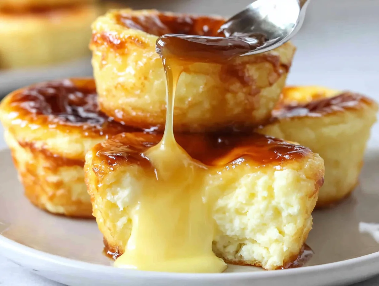 Velvety Caramel Flan Muffins beautifully plated and ready to serve