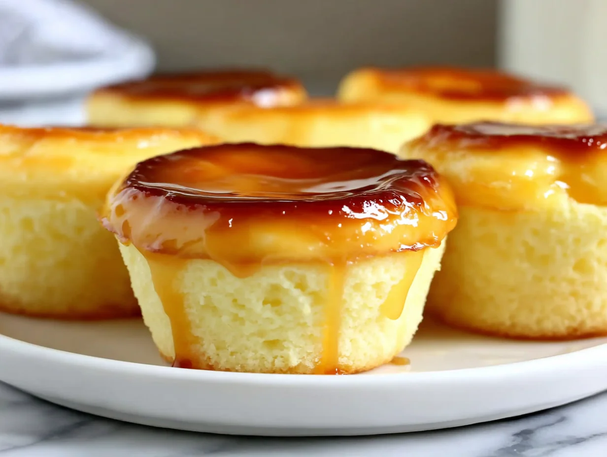 Velvety Caramel Flan Muffins served and ready to enjoy