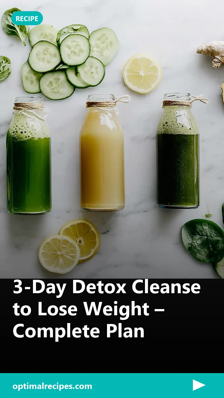 3-Day Detox Cleanse to Lose Weight – Complete Plan
