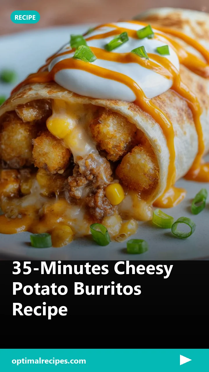35-Minutes Cheesy Potato Burritos Recipe