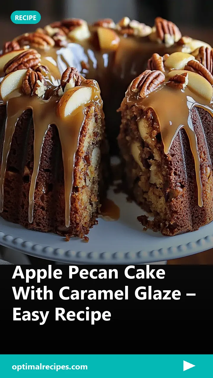 Apple Pecan Cake With Caramel Glaze – Easy Recipe