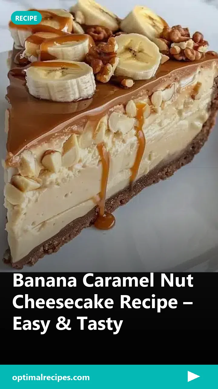 Banana Caramel Nut Cheesecake Recipe – Easy & Tasty