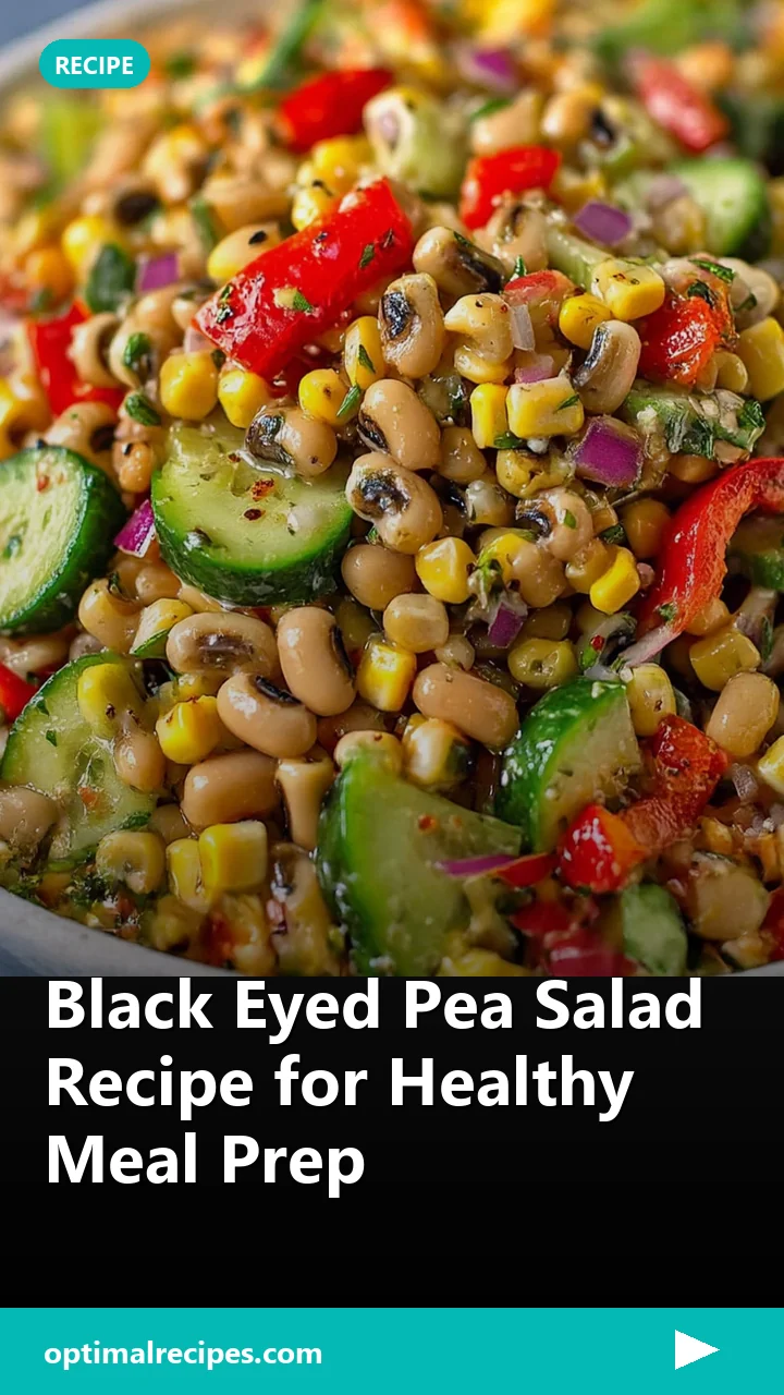 Black Eyed Pea Salad Recipe for Healthy Meal Prep