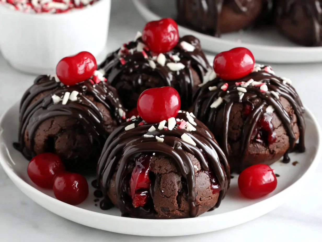 Black Forest Cookie Dough Brownie Bombs Recipe (2026) 10 Beautifully served on a plate, ready to enjoy