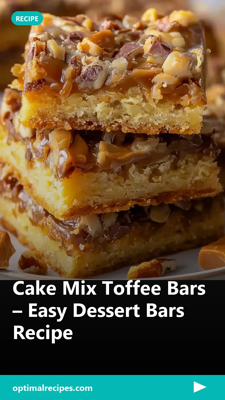 Cake Mix Toffee Bars – Easy Dessert Bars Recipe
