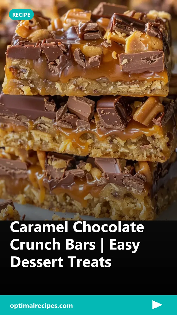 Caramel Chocolate Crunch Bars | Easy Dessert Treats