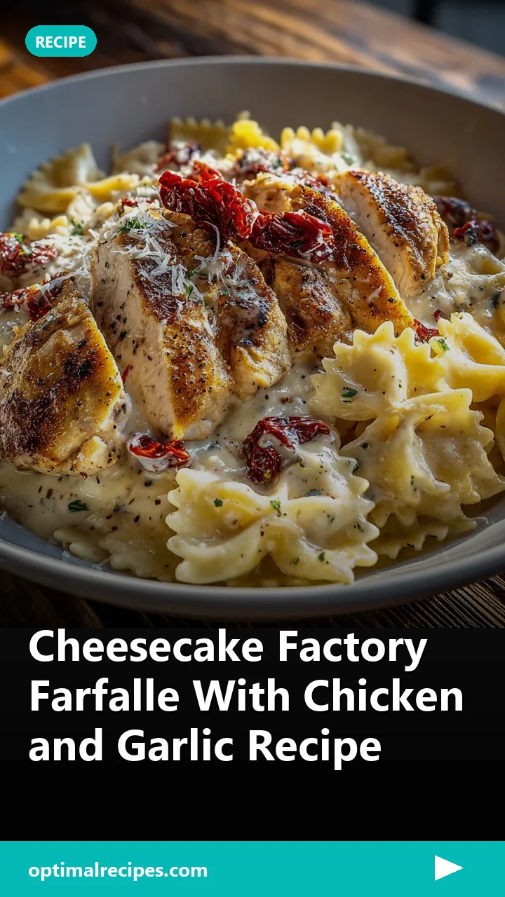 Cheesecake Factory Farfalle With Chicken and Garlic Recipe