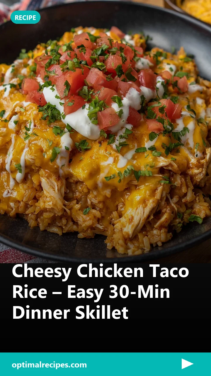 Cheesy Chicken Taco Rice – Easy 30-Min Dinner Skillet