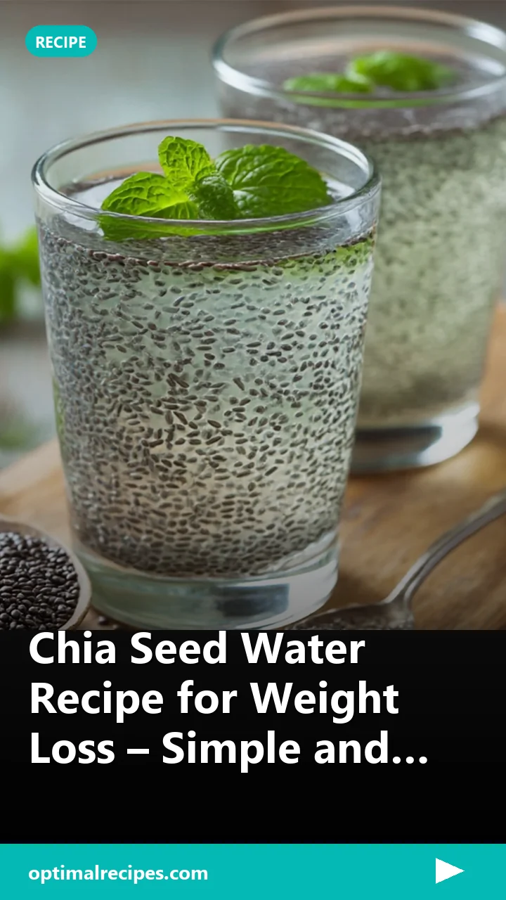Chia Seed Water Recipe for Weight Loss – Simple and Effective