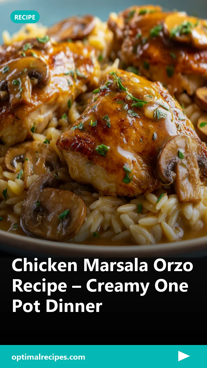 Chicken Marsala Orzo Recipe – Creamy One Pot Dinner
