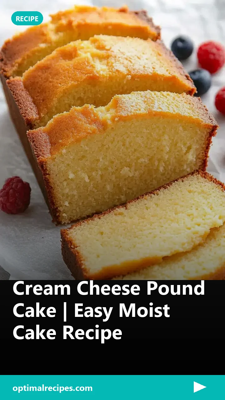 Cream Cheese Pound Cake | Easy Moist Cake Recipe