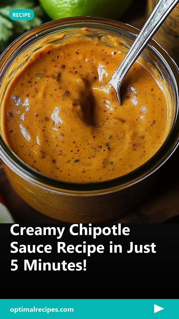 Creamy Chipotle Sauce Recipe in Just 5 Minutes!
