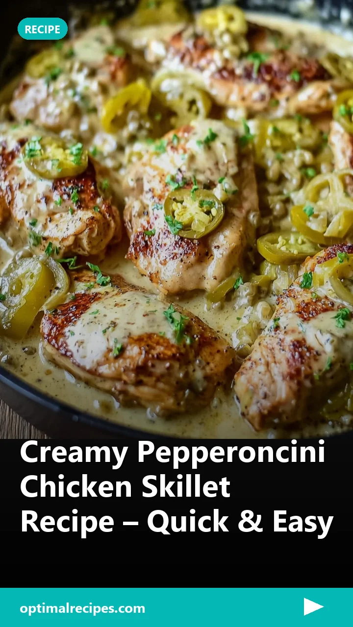 Creamy Pepperoncini Chicken Skillet Recipe – Quick & Easy