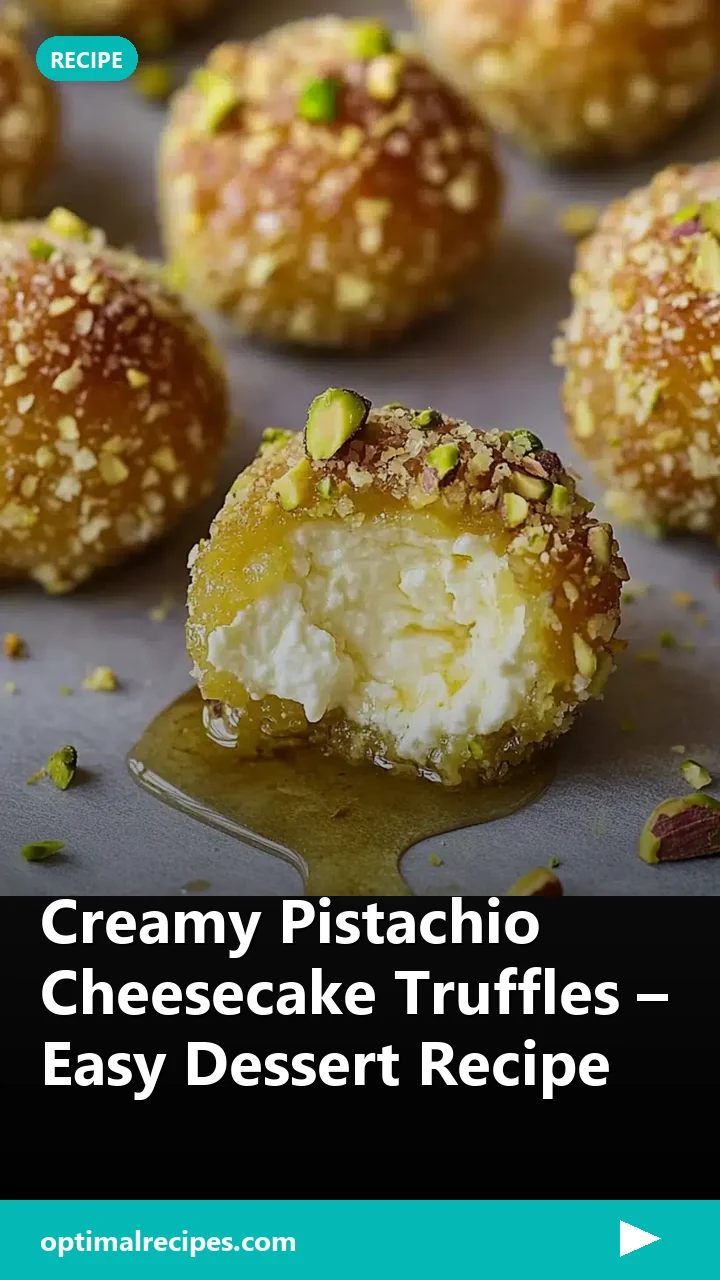 Creamy Pistachio Cheesecake Truffles – Easy Dessert Recipe