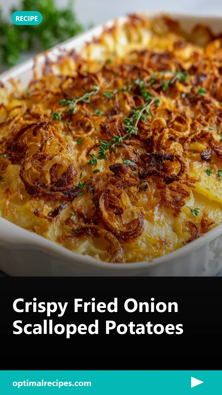 Crispy Fried Onion Scalloped Potatoes