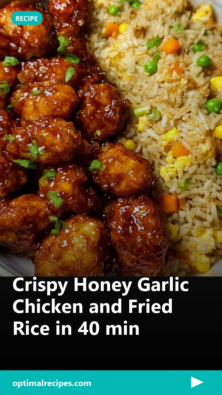 Crispy Honey Garlic Chicken and Fried Rice in 40 min