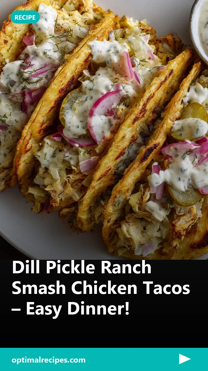 Dill Pickle Ranch Smash Chicken Tacos – Easy Dinner!