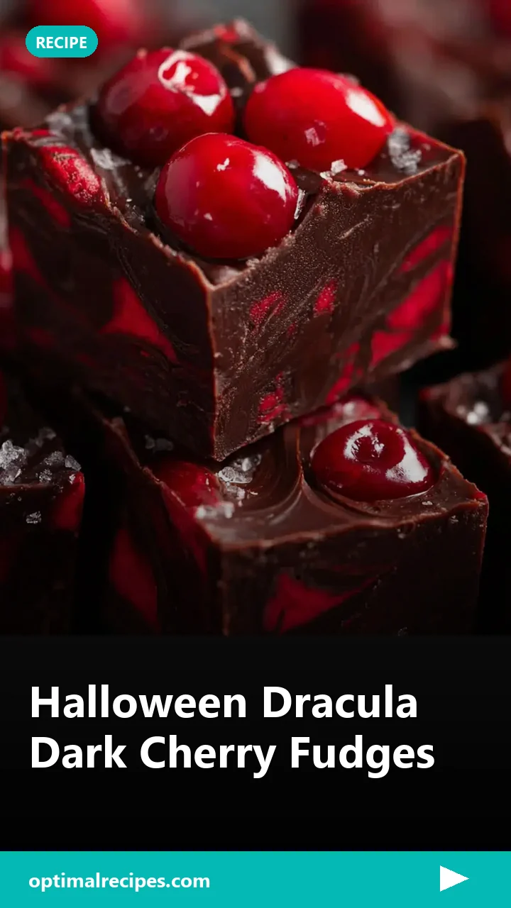 Halloween Dracula Dark Cherry Fudges