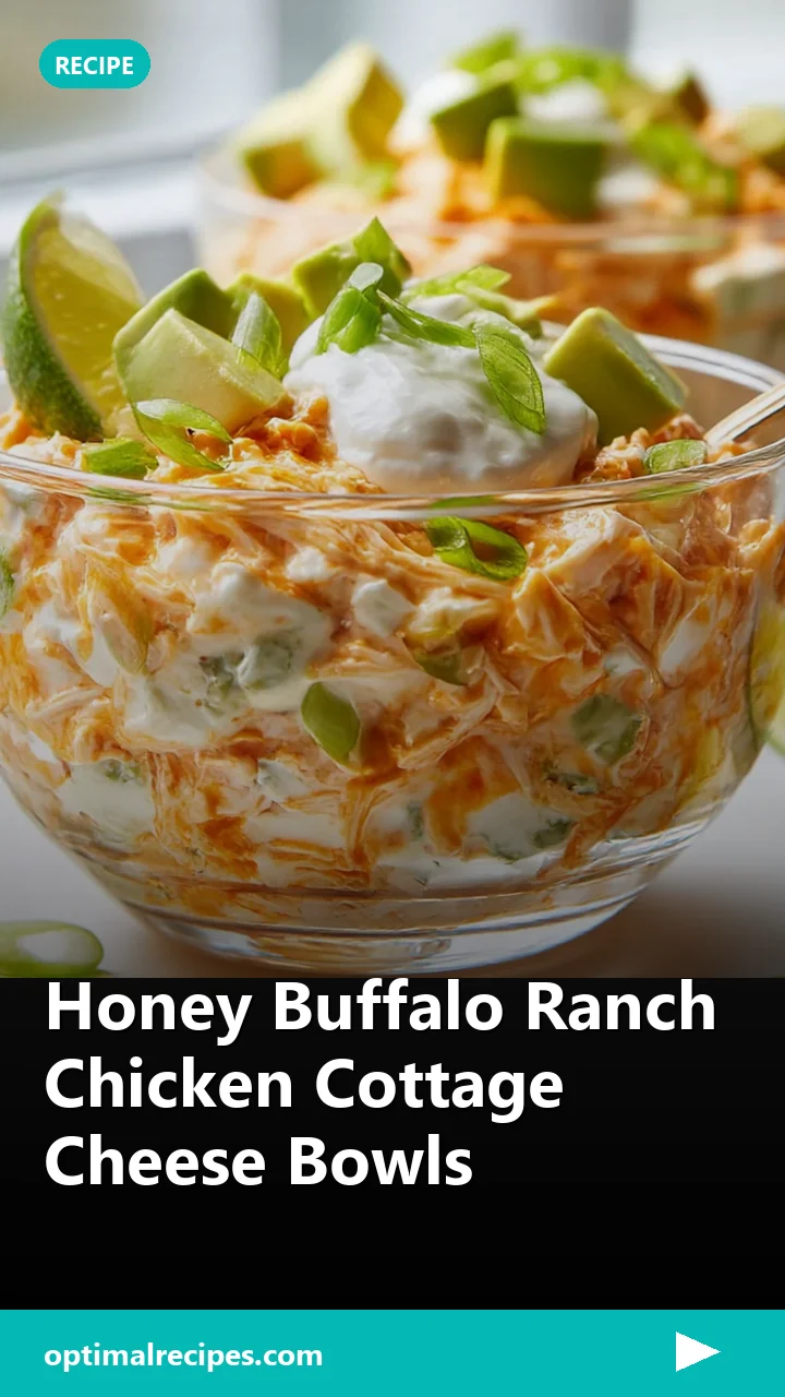 Honey Buffalo Ranch Chicken Cottage Cheese Bowls