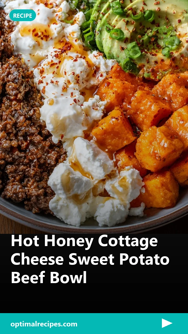 Hot Honey Cottage Cheese Sweet Potato Beef Bowl