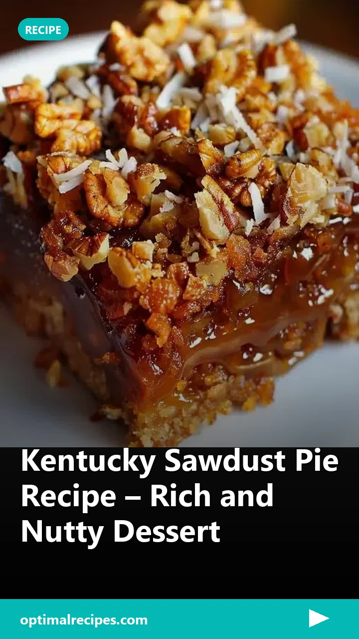 Kentucky Sawdust Pie Recipe – Rich and Nutty Dessert