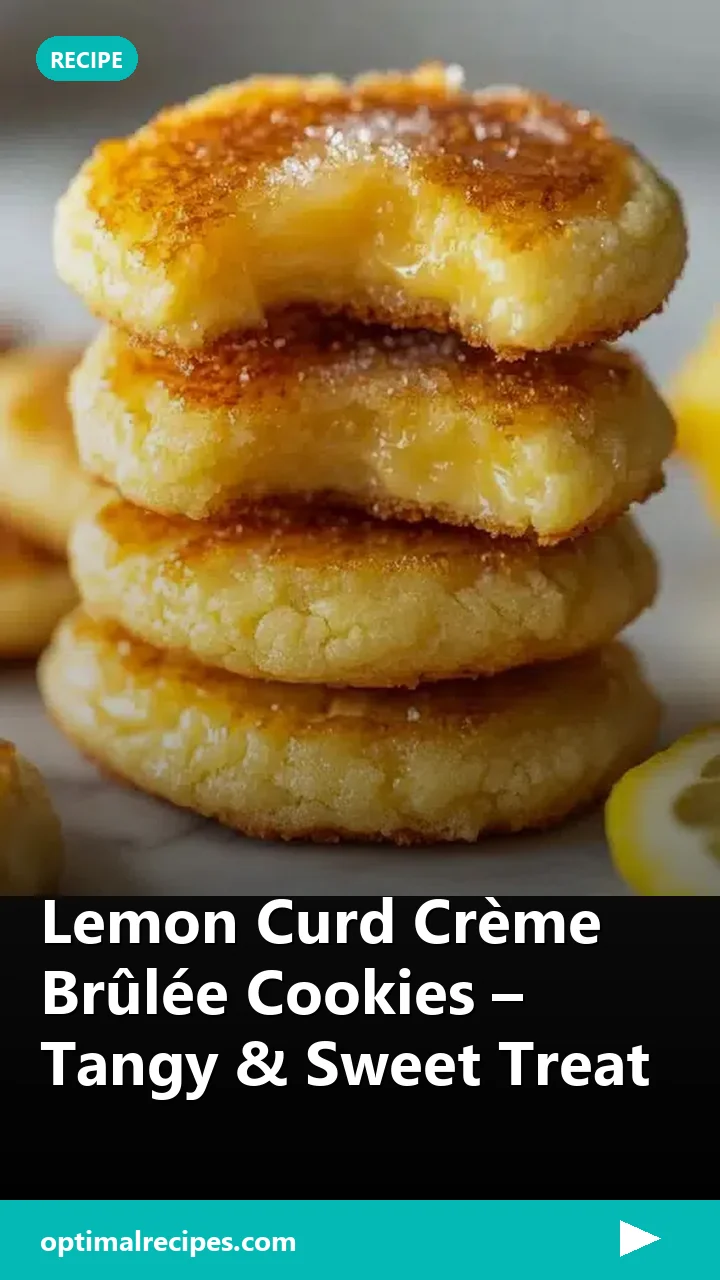 Lemon Curd Crème Brûlée Cookies – Tangy & Sweet Treat