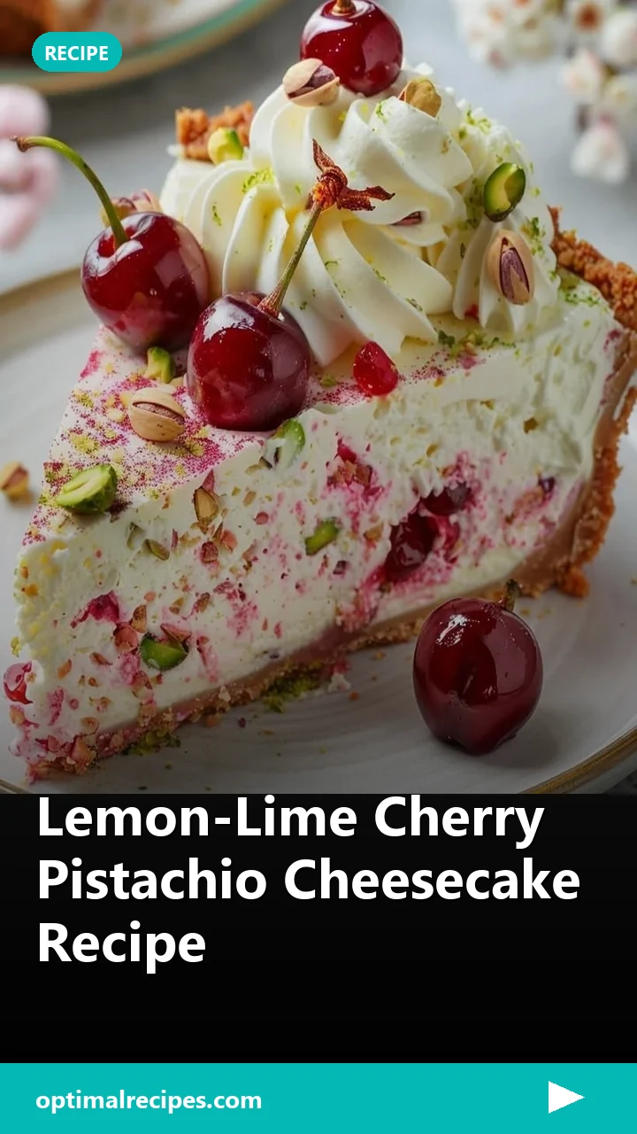 Lemon-Lime Cherry Pistachio Cheesecake Recipe