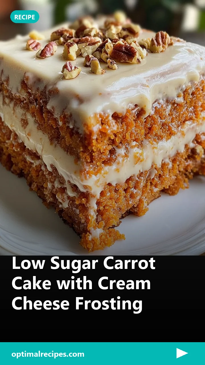 Low Sugar Carrot Cake with Cream Cheese Frosting