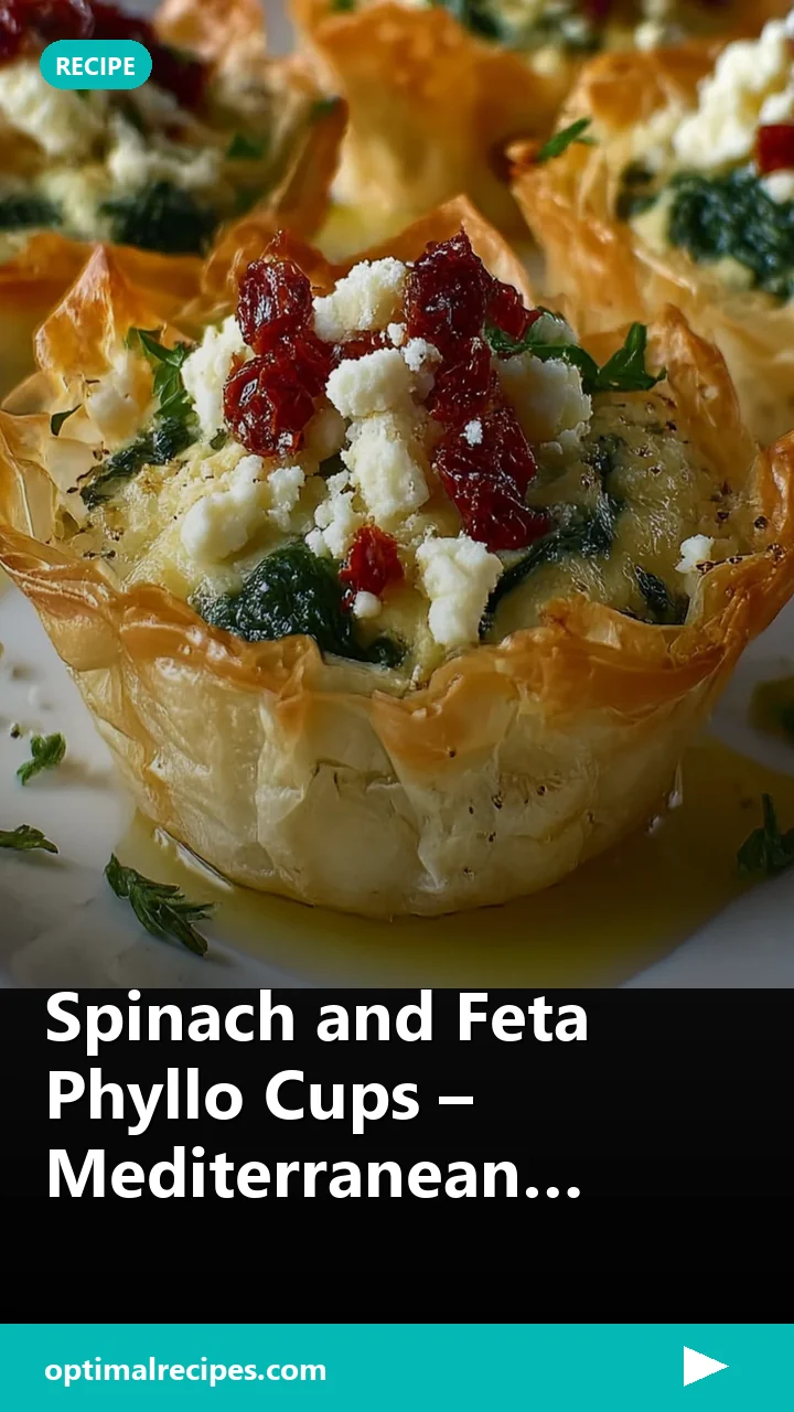 Spinach and Feta Phyllo Cups – Mediterranean Appetizer Idea