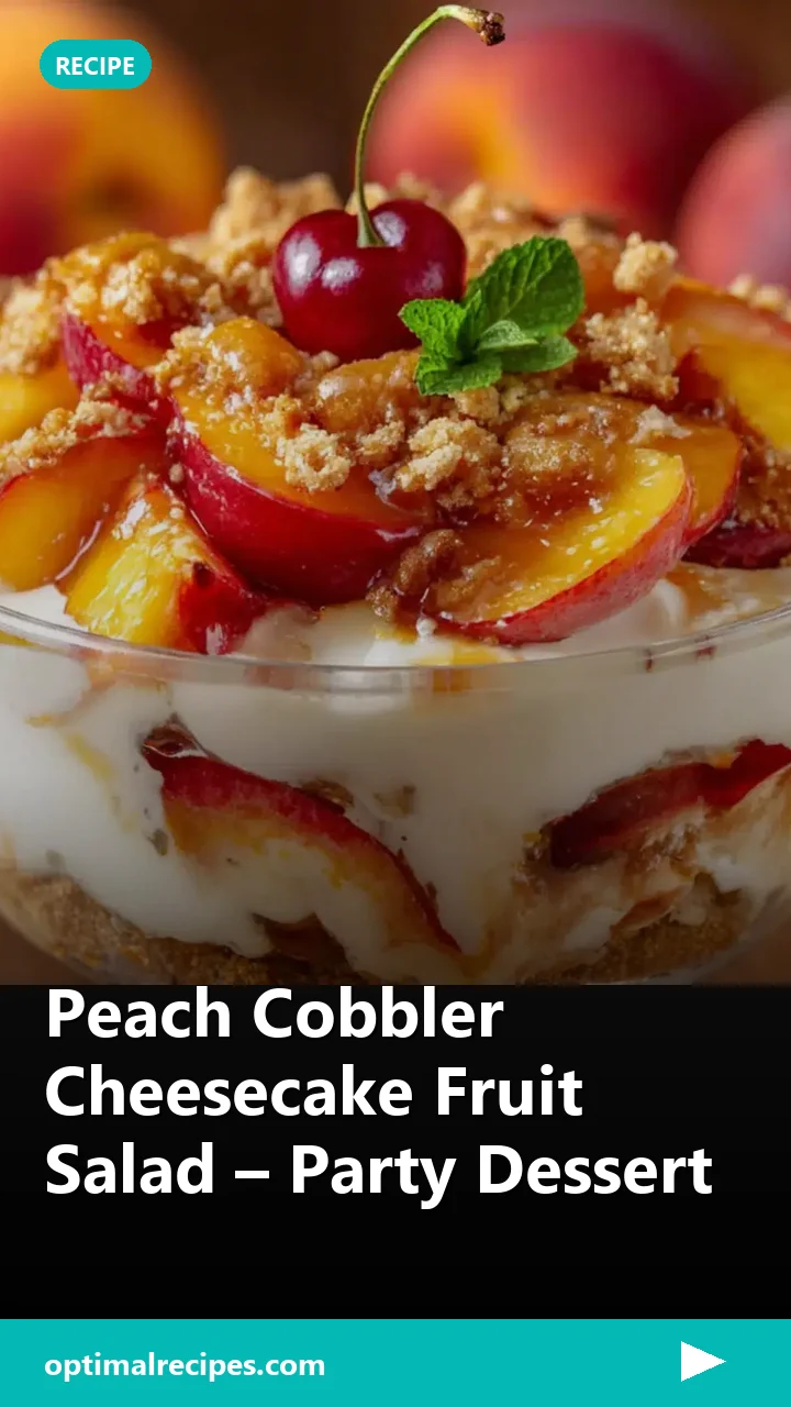Peach Cobbler Cheesecake Fruit Salad – Party Dessert