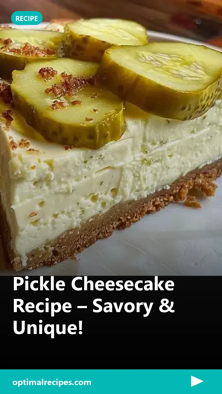 Pickle Cheesecake Recipe – Savory & Unique!