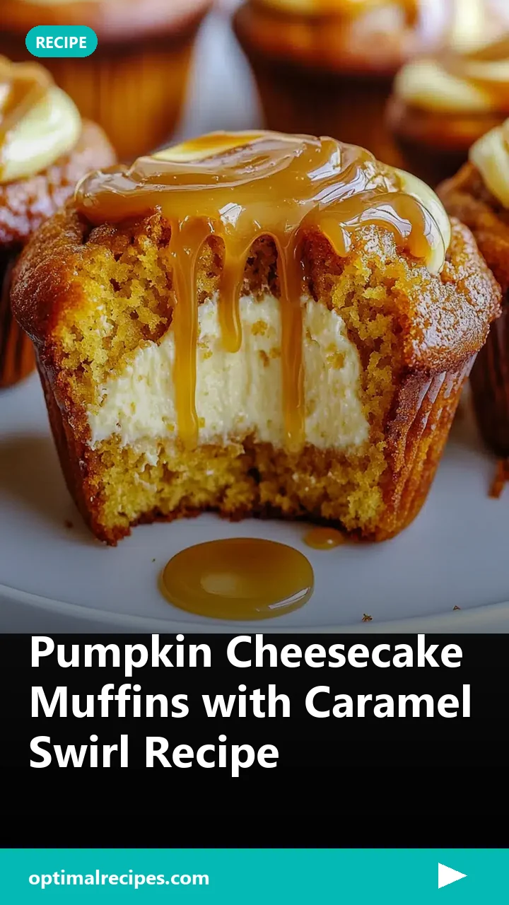 Pumpkin Cheesecake Muffins with Caramel Swirl Recipe