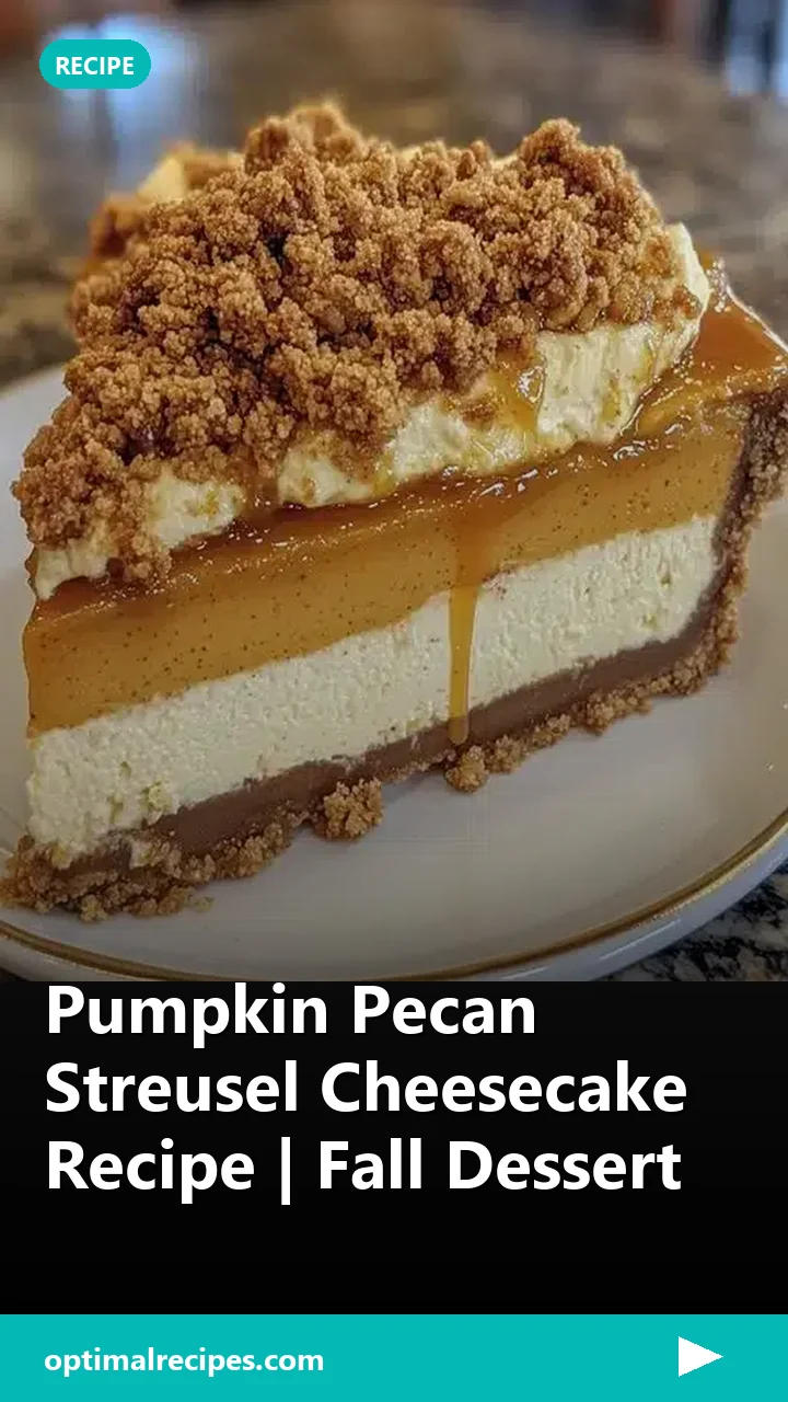 Pumpkin Pecan Streusel Cheesecake Recipe | Fall Dessert