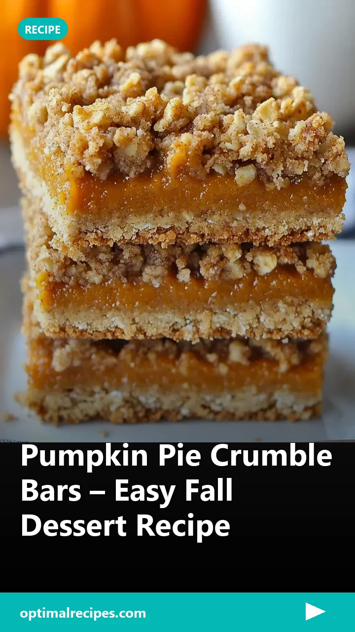 Pumpkin Pie Crumble Bars – Easy Fall Dessert Recipe