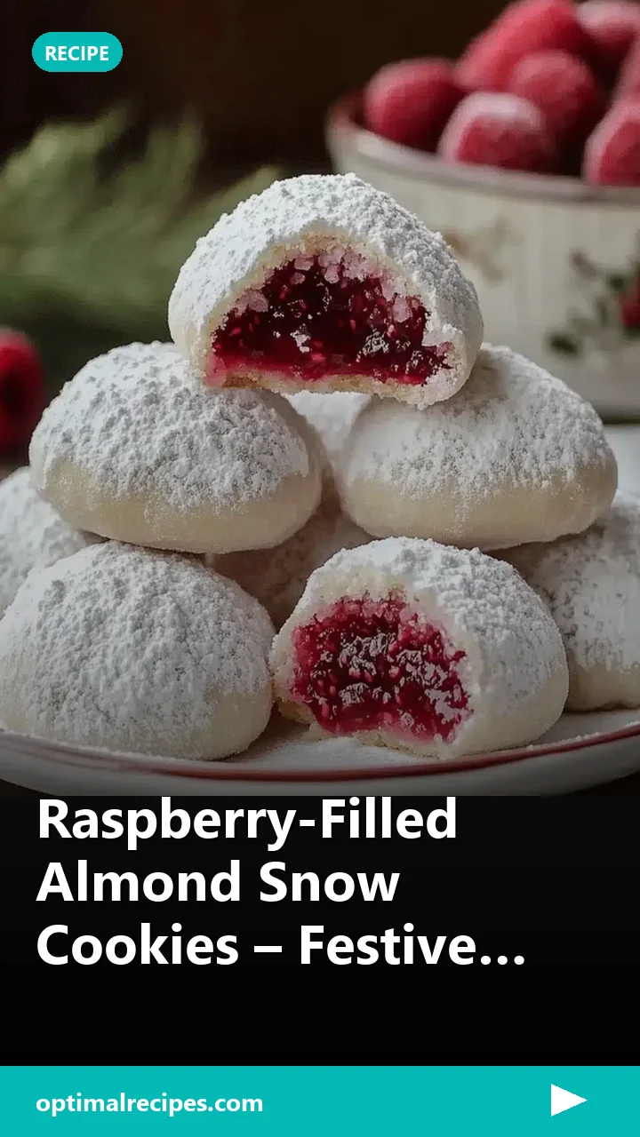 Raspberry-Filled Almond Snow Cookies – Festive Treat