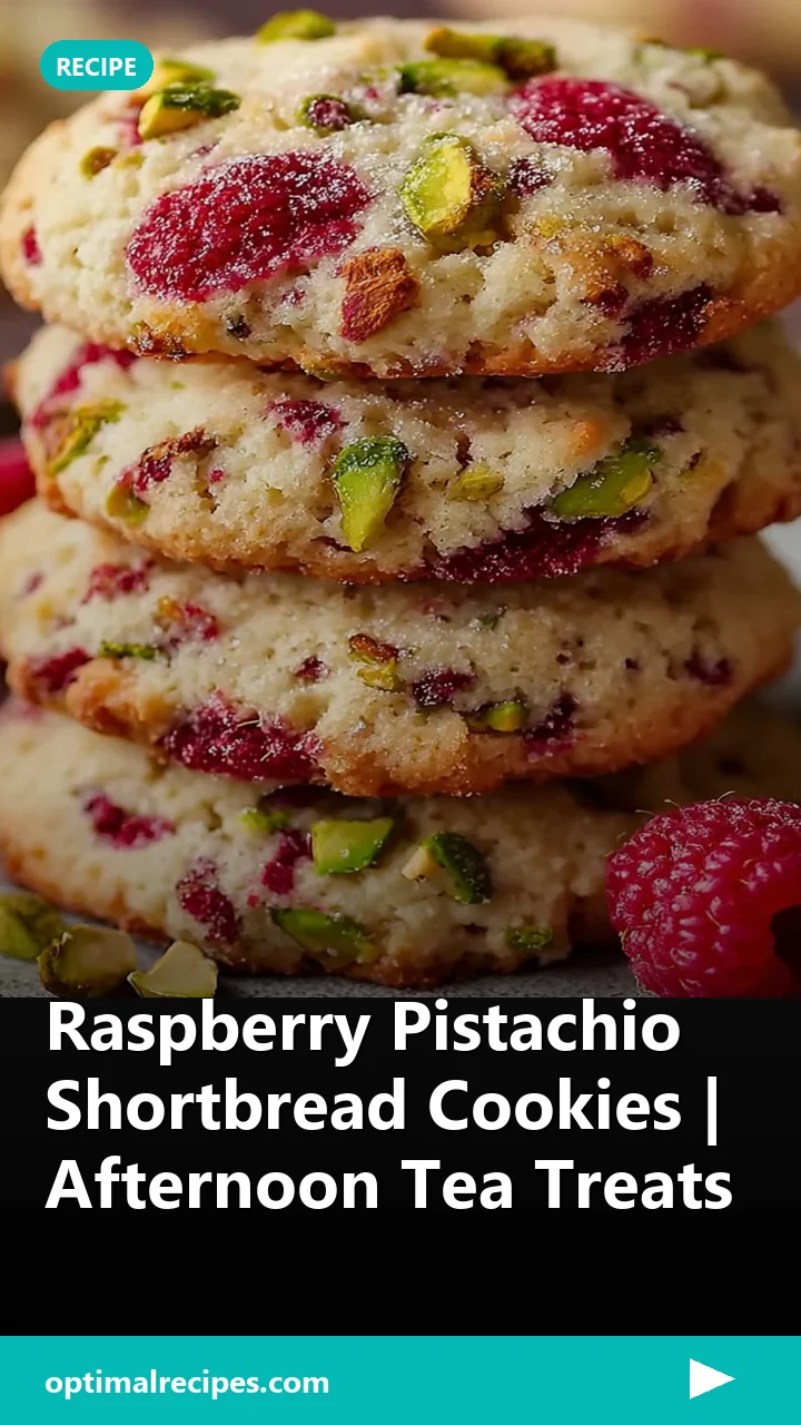 Raspberry Pistachio Shortbread Cookies | Afternoon Tea Treats