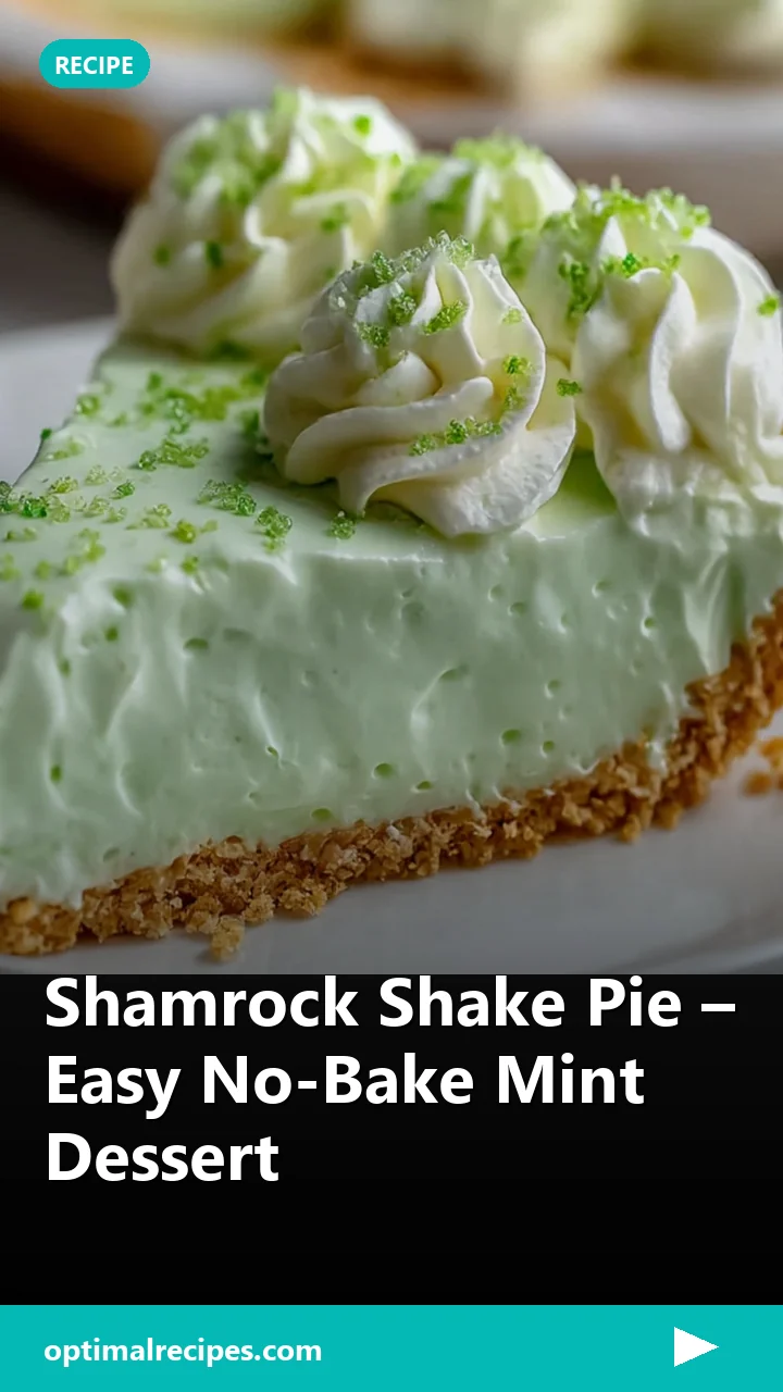 Shamrock Shake Pie – Easy No-Bake Mint Dessert
