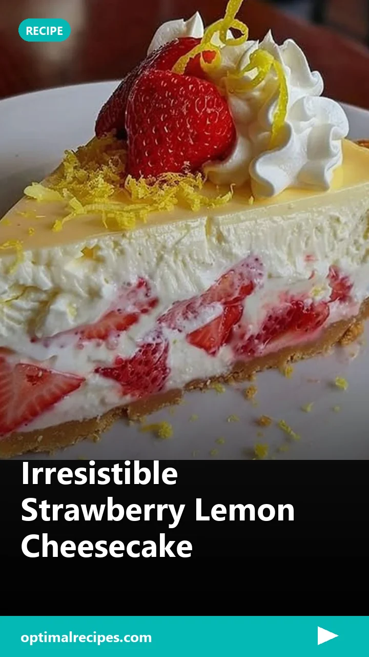 Irresistible Strawberry Lemon Cheesecake