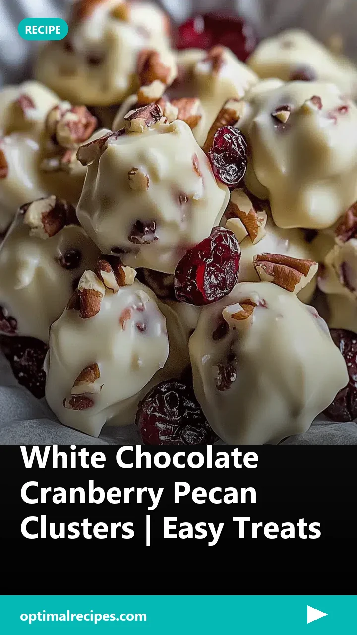 White Chocolate Cranberry Pecan Clusters | Easy Treats