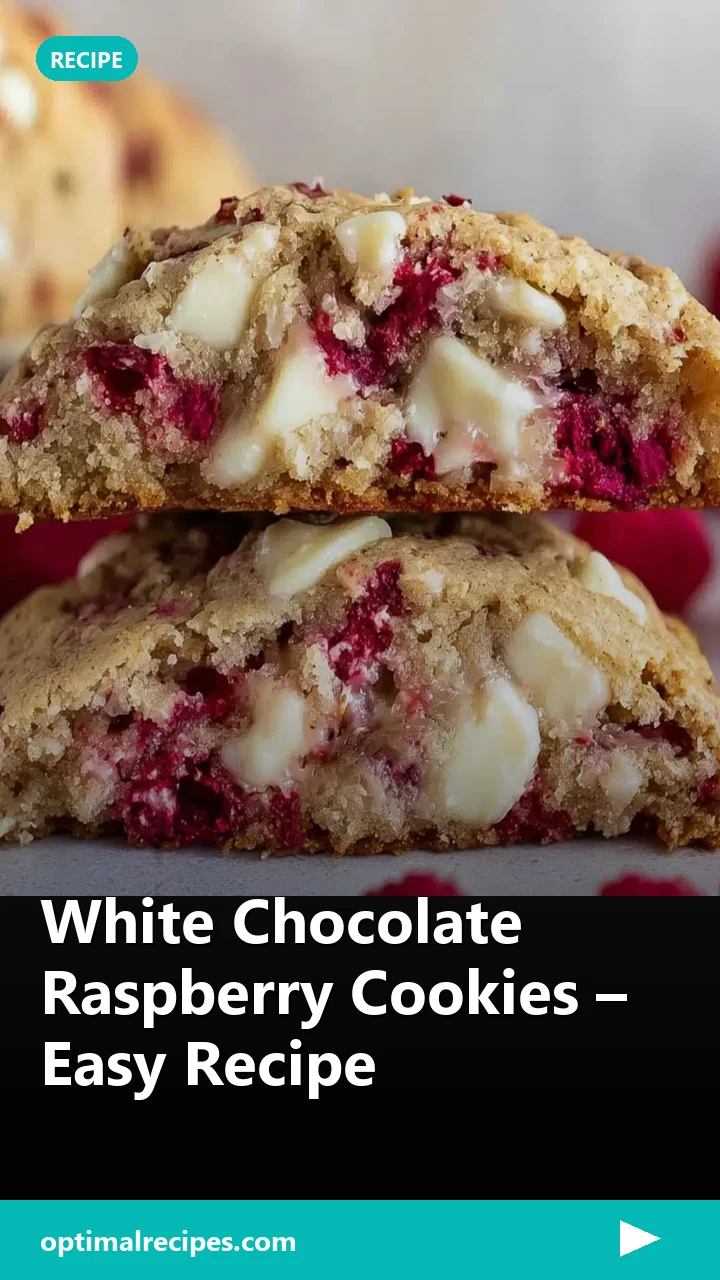 White Chocolate Raspberry Cookies – Easy Recipe