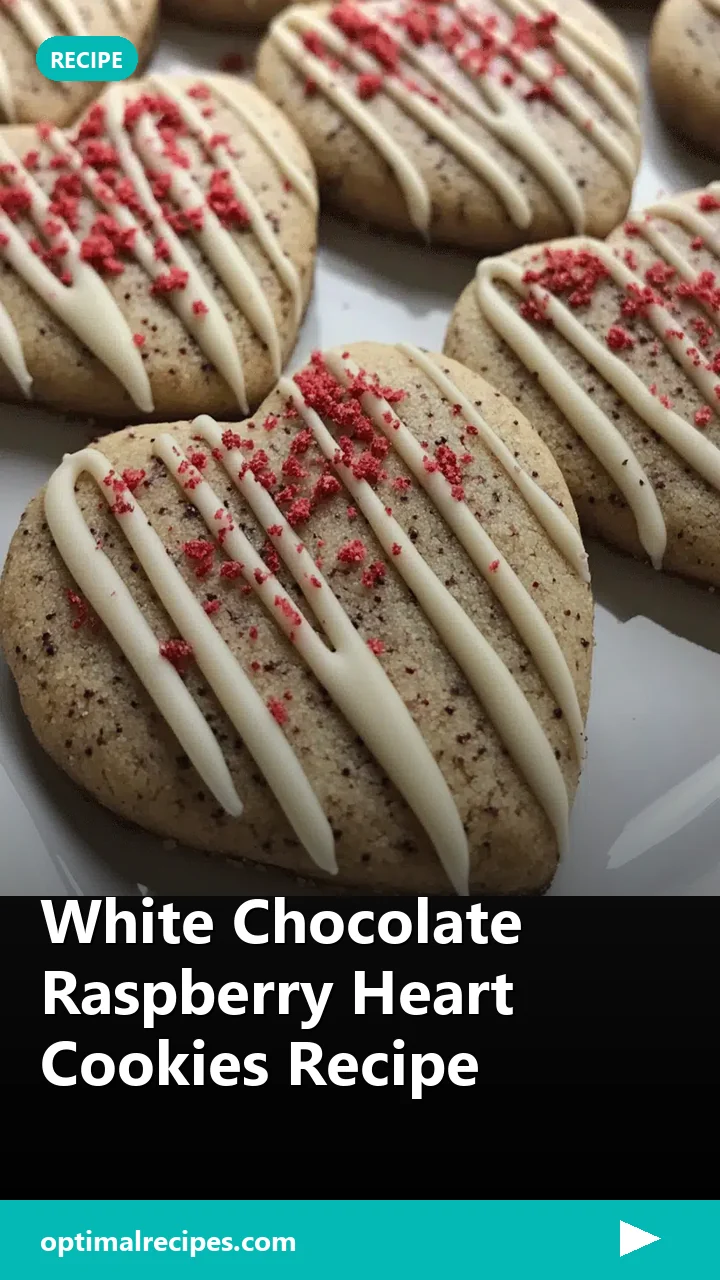 White Chocolate Raspberry Heart Cookies Recipe