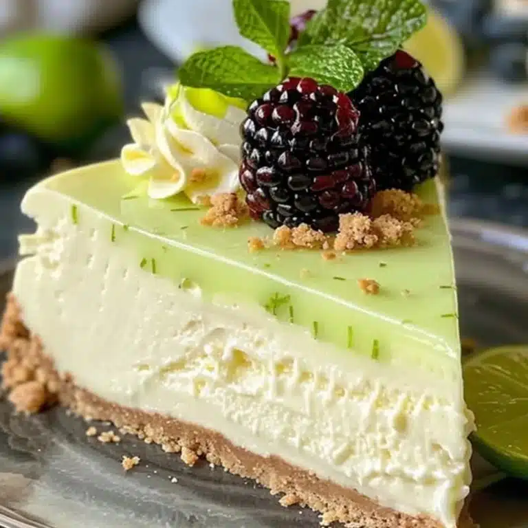 Refreshing Lime Mousse Cheesecake with Lime Glaze